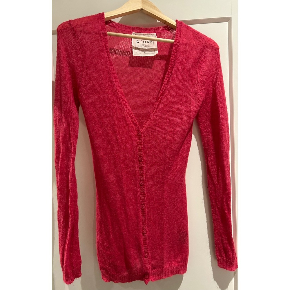 Press Mohair cardigan Artsy Boho Eclectic Laid-back Luxury Sophisticated Retro S